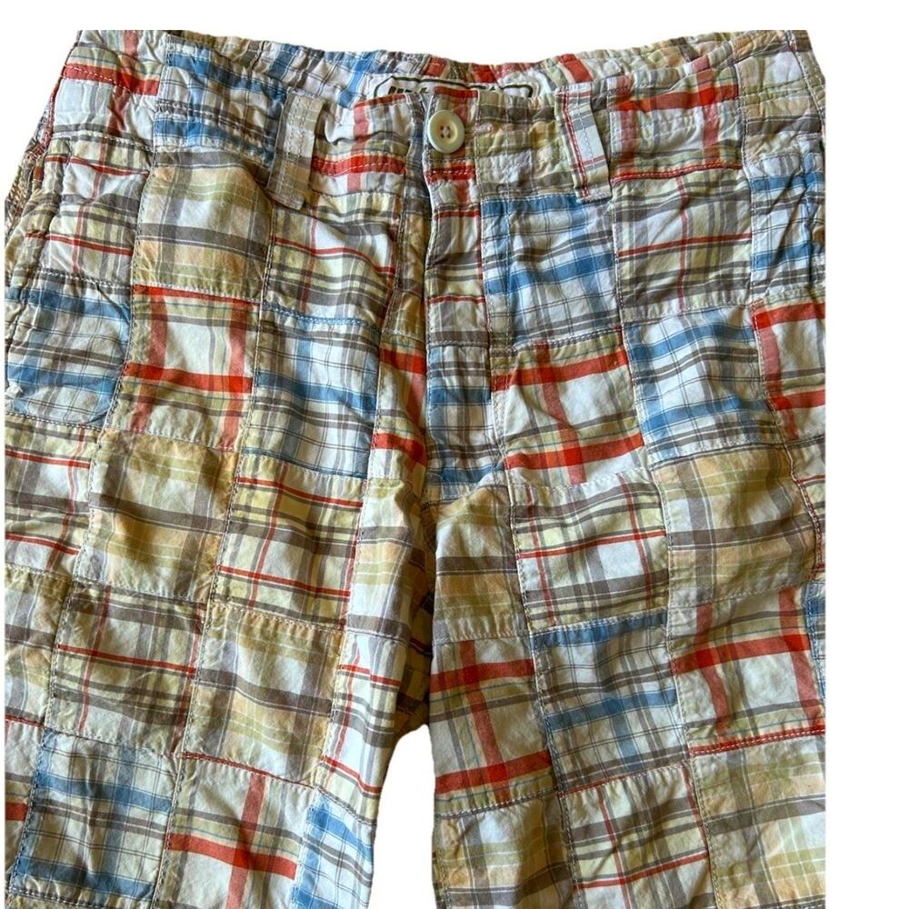 Urban Pipeline Patchwork Plaid Shorts Mens 32 golf Bermuda madras Preppy Retro